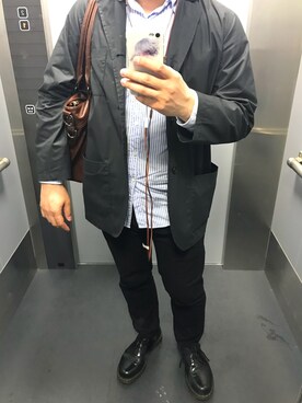 「STUDIOUS SELECT（ステュディオスセレクト）のアイテム（トップス）」を使った、ケンさん（メンズ・168cm）の夏コーディネート