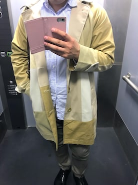 「A.P.C.（アーペーセー）のアイテム（スラックス）」を使った、ケンさん（メンズ・168cm）の秋コーディネート