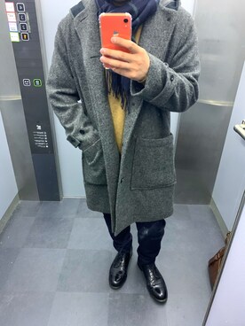 「KNOTT（ノット）のアイテム」を使った、ケンさん（メンズ・168cm）の冬コーディネート