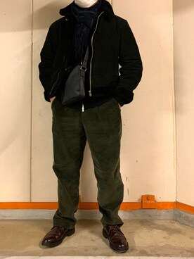 「no brand（ノーブランド）のアイテム（ムートンコート）」を使った、ケンさん（メンズ・168cm）の冬コーディネート