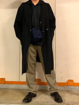 「Ann DEMEULEMEESTER（アンドゥムルメステール）のアイテム（ジャケット/アウター）」を使った、ケンさん（メンズ・168cm）の冬コーディネート