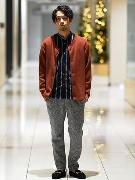 「EDIFICE（エディフィス）のアイテム（スリッポン）」を使った、SHINOさん（メンズ・168cm）の冬コーディネート