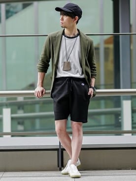 「SEIKO（セイコー）のアイテム」を使った、SHINOさん（メンズ・168cm）の夏コーディネート
