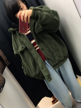 「BIG FIELD（ビッグフィールド）のアイテム」を使った、みさん（レディース・157cm）の冬コーディネート