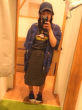 「BIG FIELD（ビッグフィールド）のアイテム」を使った、みさん（レディース・157cm）の夏コーディネート