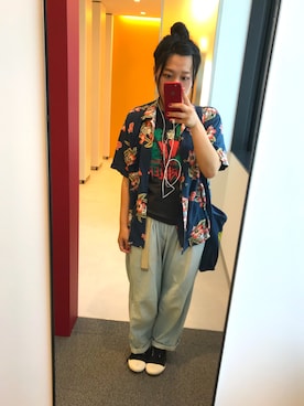 「BIG FIELD（ビッグフィールド）のアイテム」を使った、みさん（レディース・157cm）の夏コーディネート