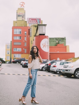 「American Eagle（アメリカンイーグル）のアイテム（シャツ/ブラウス、その他）」を使った、emmaさん（レディース・153cm）の春コーディネート