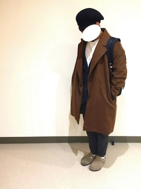 「Lui's（ルイス）のアイテム（ハンチング/ベレー帽）」を使った、RYOHEIさん（メンズ・172cm）の秋コーディネート