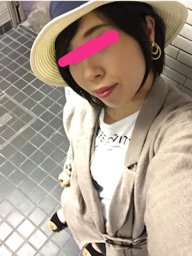 「ロングジャケット」｜「アイテム（アクセサリー）」を使った、このみさん（レディース・153cm）の春コーディネート