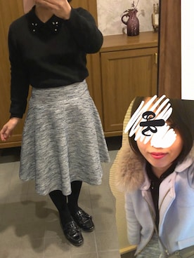 「MISCH MASCH（ミッシュマッシュ）のアイテム（その他アウター）」を使った、このみさん（レディース・153cm）の冬コーディネート