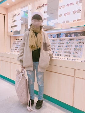 「お正月」｜「アイテム（ニットキャップ/ビーニー）」を使った、Tiffさん（レディース・155cm）の冬コーディネート