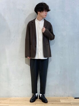 「秋のカフェオレコーデ」｜「アイテム（その他アウター）」を使った、kainanさん（メンズ・176cm）の秋コーディネート