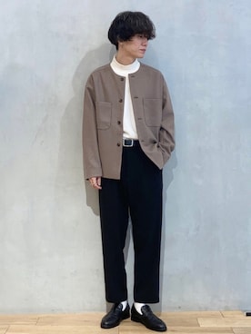 「秋のカフェオレコーデ」｜「アイテム（その他アウター）」を使った、kainanさん（メンズ・176cm）の秋コーディネート