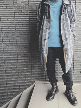 「Johnbull Private labo（ジョンブルプライベートラボ）のアイテム（ニット/セーター）」を使った、まっかんさん（メンズ・168cm）の冬コーディネート