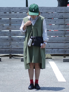 「F/CE. （エフシーイー）のアイテム（バッグ）」を使った、INDIGOさん（レディース・154cm）の春コーディネート