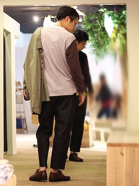 「FilMelange（フィルメランジェ）のアイテム」を使った、INDIGOさん（メンズ・183cm）の冬コーディネート