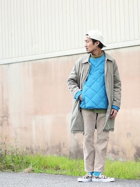 「REMI RELIEF（レミレリーフ）のアイテム」を使った、INDIGOさん（メンズ・169cm）の秋コーディネート