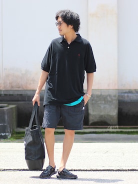 「SASSAFRAS（ササフラス）のアイテム」を使った、INDIGOさん（メンズ・169cm）の夏コーディネート