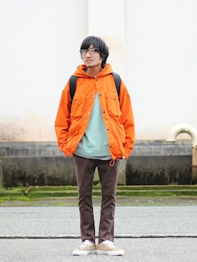 「ミントグリーン」｜「アイテム（ジャケット/アウター）」を使った、INDIGOさん（メンズ・169cm）の春コーディネート