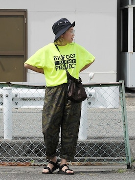 「アイテム（その他小物）」を使った、INDIGOさん（レディース・154cm）の夏コーディネート