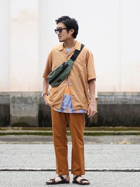 「FilMelange（フィルメランジェ）のアイテム」を使った、INDIGOさん（メンズ・169cm）の夏コーディネート