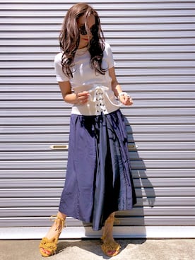 「LI HUA（リーファー）のアイテム」を使った、yukippeさん（レディース・150cm）の夏コーディネート