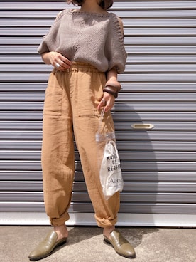 「オープンショルダー」｜「アイテム（ラッピングキット）」を使った、yukippeさん（レディース・150cm）の夏コーディネート