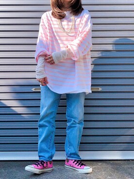 ピンクボーダー の人気ファッションコーディネート Wear