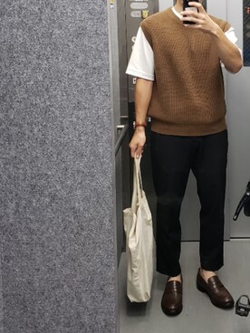 Uniqlo ユニクロ のスラックスを使ったメンズ人気ファッションコーディネート Wear