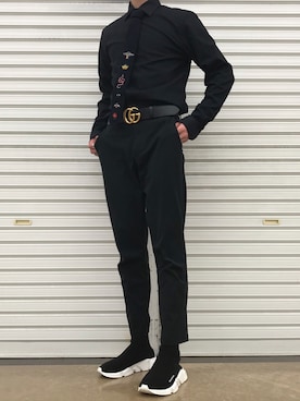「BALENCIAGA」｜「アイテム（フォーマルスーツ/小物）」を使った、toshikiさん（メンズ・173cm）の夏コーディネート