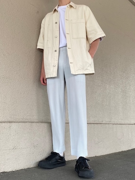 「COS（コス）のアイテム（デニムジャケット）」を使った、toshikiさん（メンズ・173cm）の夏コーディネート