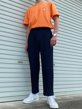 「Daniel Wellington（ダニエルウェリントン）の販売終了クラシックペティット アッシュフィールド32mm（アナログ腕時計）」を使った、toshikiさん（メンズ・173cm）の夏コーディネート