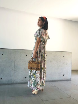 「SLY（スライ）のアイテム（財布/小物）」を使った、川丸さん（レディース・158cm）の夏コーディネート
