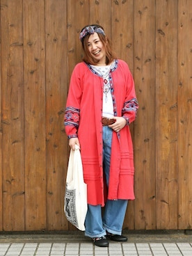 「手刺繍」｜チチカカさん（レディース・163cm）の春コーディネート