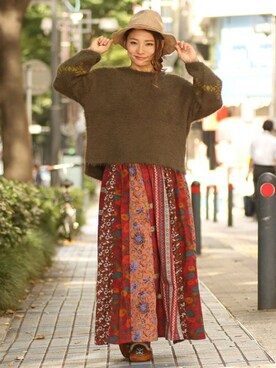 「チチカカ」｜「アイテム（モカシン/デッキシューズ）」を使った、チチカカさん（レディース・160cm）の秋コーディネート