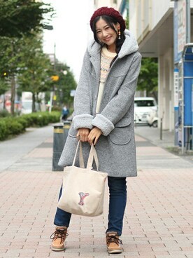 「チチカカ」｜「アイテム（その他アウター）」を使った、チチカカさん（レディース・166cm）の秋コーディネート