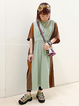 「チチカカ」｜「アイテム（レギンス/スパッツ）」を使った、チチカカさん（レディース・151cm）の春コーディネート