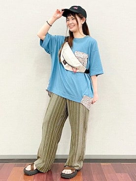 「チチカカ」｜「アイテム（ボディバッグ/ウエストポーチ）」を使った、チチカカさん（レディース・147cm）の春コーディネート