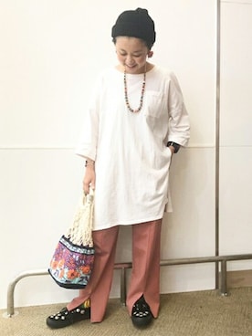 「チチカカ」｜「アイテム（チュニック）」を使った、チチカカさん（レディース・146cm）の夏コーディネート