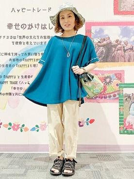 「アクティブ」｜「アイテム（サンダル）」を使った、チチカカさん（レディース・145cm）の夏コーディネート