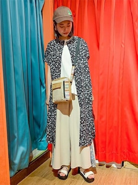 「チチカカ」｜「アイテム（シャツワンピース）」を使った、チチカカさん（レディース・163cm）の秋コーディネート