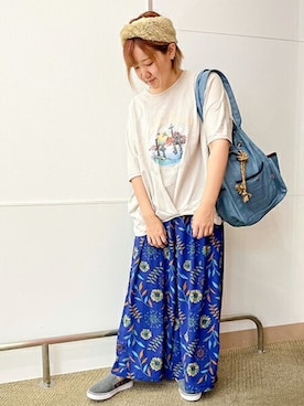 「エスニック」｜「アイテム（スリッポン）」を使った、チチカカさん（レディース・161cm）の秋コーディネート
