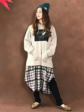 「チチカカ」｜「アイテム（レギンス/スパッツ）」を使った、チチカカさん（レディース・161cm）の秋コーディネート