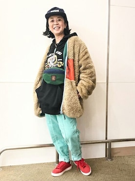 「エスニック」｜「アイテム（ダウンジャケット/コート）」を使った、チチカカさん（レディース・146cm）の秋コーディネート