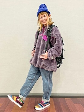 「エスニック」｜「アイテム（スリッポン）」を使った、チチカカさん（レディース・147cm）の秋コーディネート