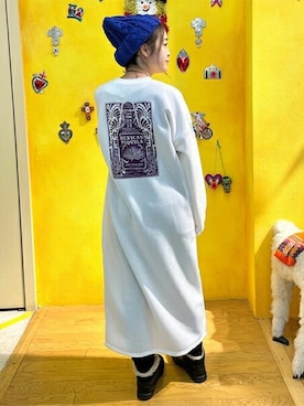 「チチカカ」｜「アイテム（ニットキャップ/ビーニー）」を使った、チチカカさん（レディース・155cm）の冬コーディネート