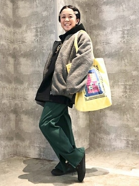 「エスニック」｜「アイテム（ノーカラージャケット）」を使った、チチカカさん（レディース・146cm）の冬コーディネート