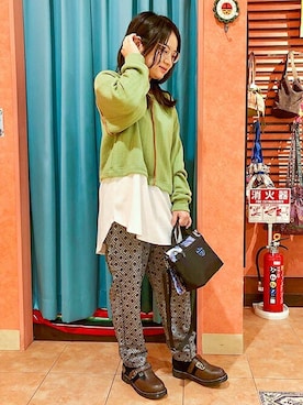 「チチカカ」｜「アイテム（ローファー）」を使った、チチカカさん（レディース・148cm）の冬コーディネート