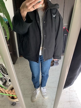 「JEANASIS（ジーナシス）のアイテム（マウンテンパーカー）」を使った、menegiさん（レディース・157cm）の秋コーディネート