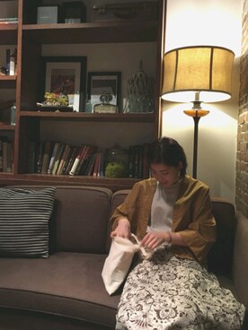 「LEPSIM」｜「アイテム（ノーカラージャケット）」を使った、べる、さん（レディース・158cm）の秋コーディネート